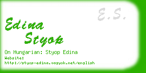 edina styop business card